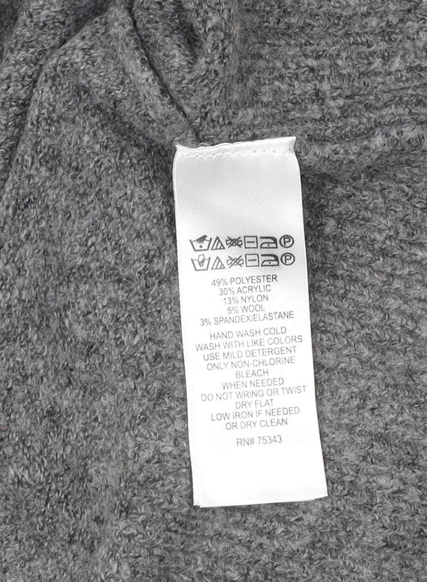 Adrienne Vittadini Women’s Grey Knit Puff Sleeve Blouse Size S