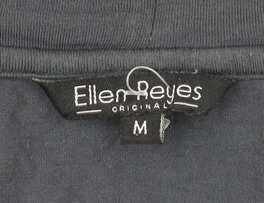 Ellen Reyes Womens Black Cardigan Size M Viscose Blend Long Sleeve