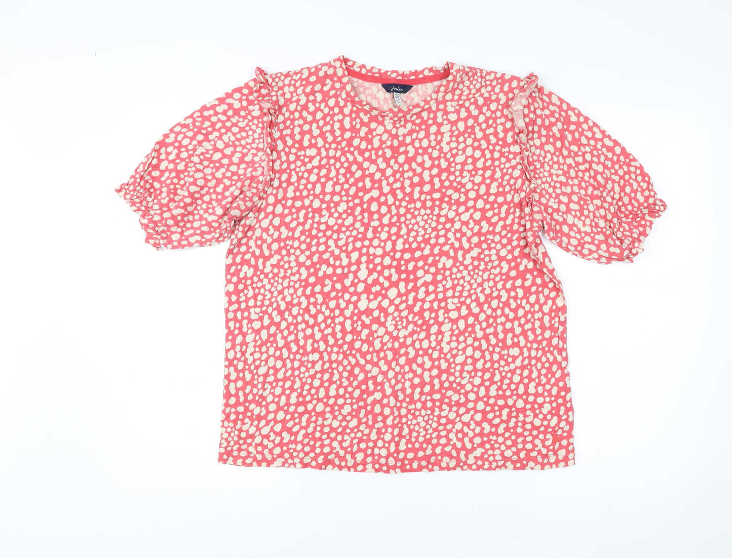 Womens UK Size 12 Joules Pink Cotton Blend Blouse