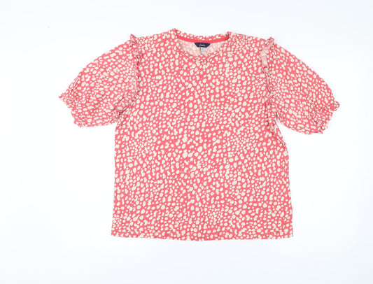 Womens UK Size 12 Joules Pink Cotton Blend Blouse