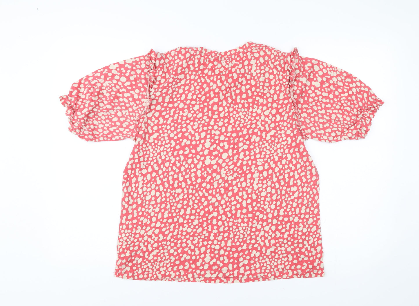 Womens UK Size 12 Joules Pink Cotton Blend Blouse