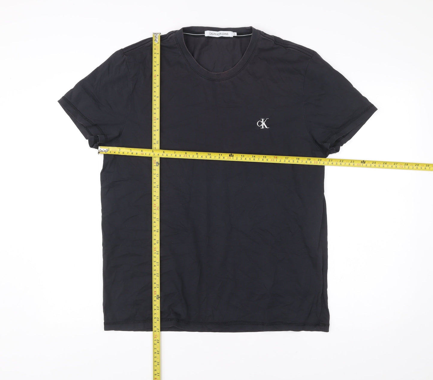Calvin Klein Men’s Black XL Crew Neck Cotton T-Shirt