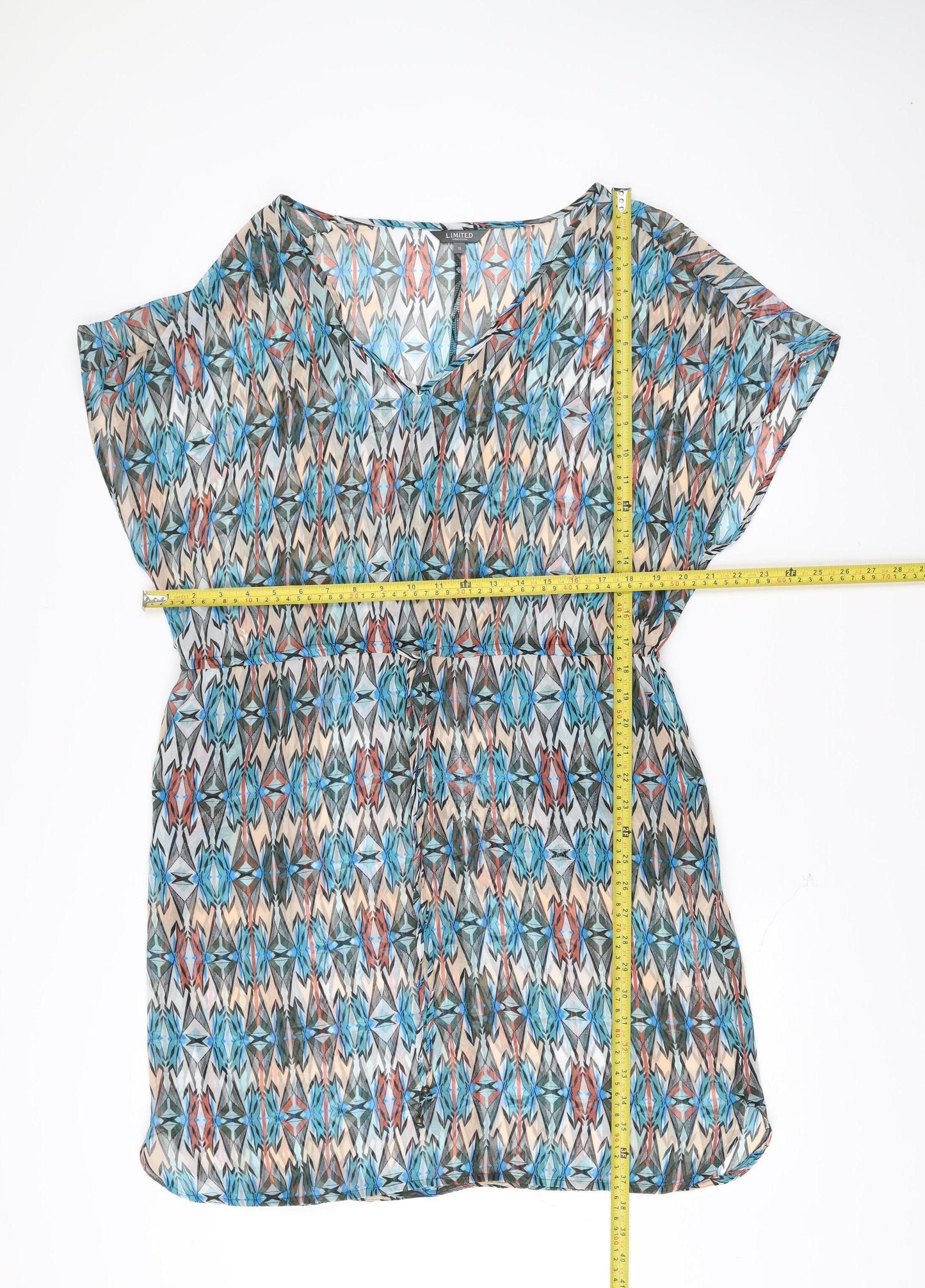Marks and Spencer Women’s Multicoloured Size 16 Asymmetric Shift Dress