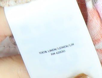 Lands' End Women’s Multicoloured Petite Size 10 High Rise Cropped Linen Trousers