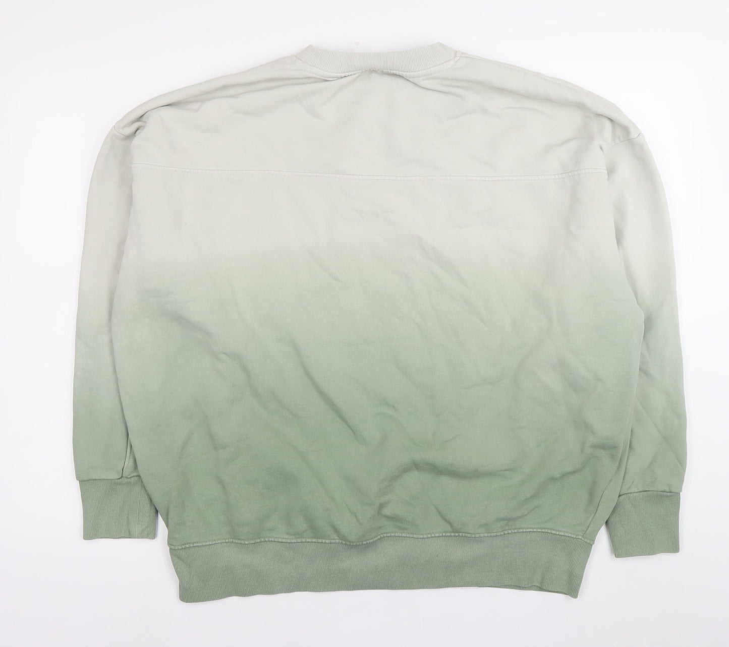 Next Men’s Green Gradient Pullover Sweatshirt Size S Long Sleeve