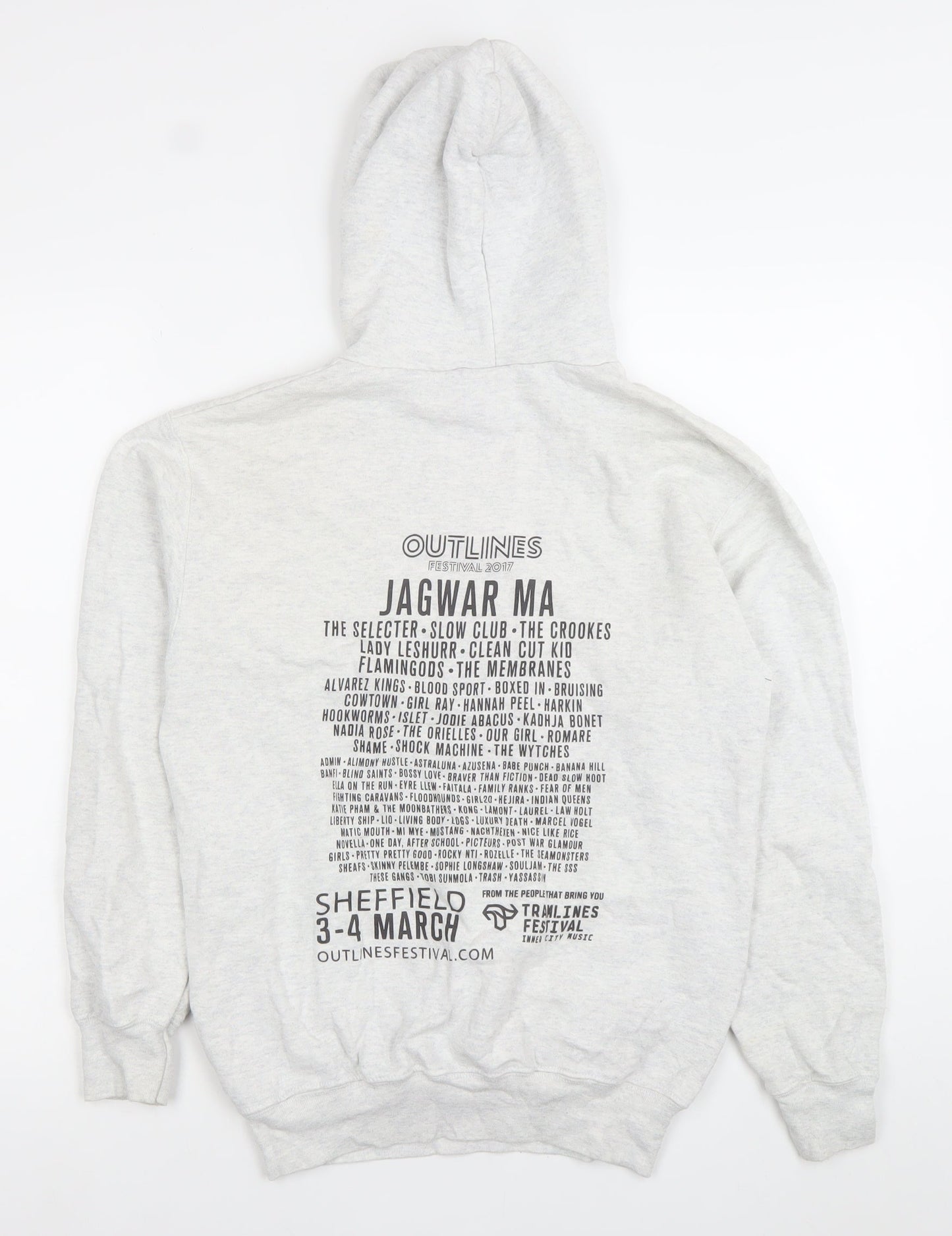 Fruit of the Loom Men's Grey Hoodie Small Outlines Festival 2017 Pullover