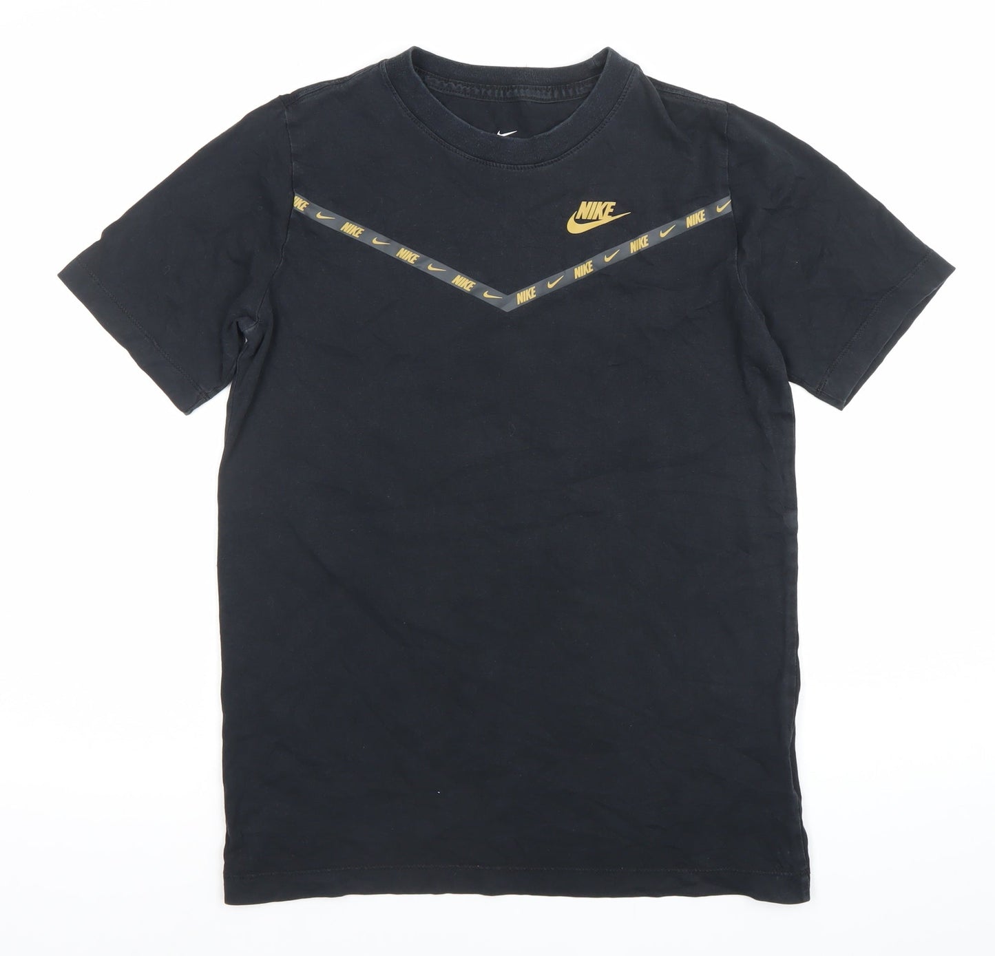 Nike Boys Black XL Graphic Logo Sports T-Shirt Casual Gym Tee