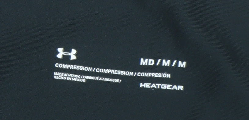 Under Armour Womens Black Orange Compression Leggings Size M Slim Fit