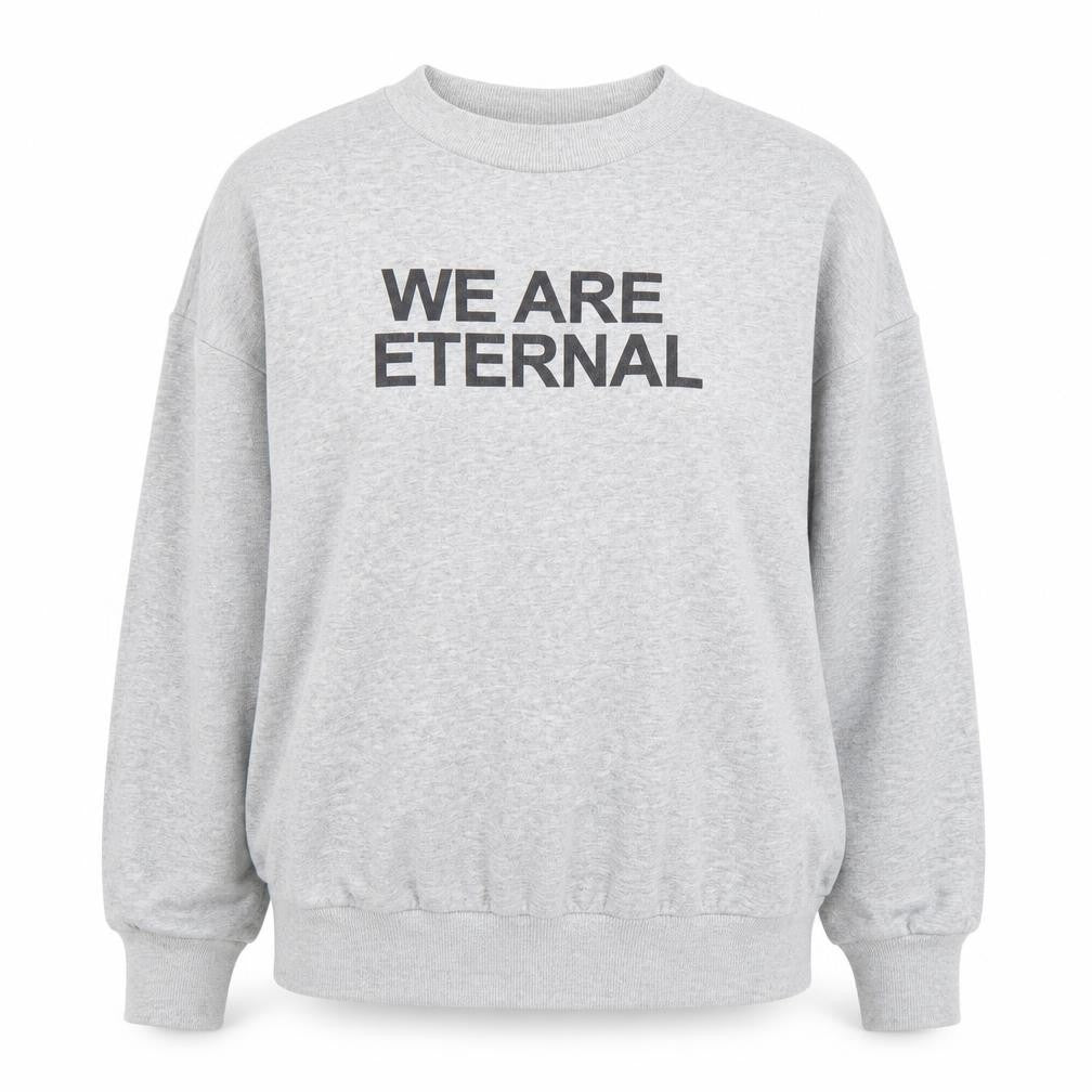 H&M Women’s Grey Pullover Sweatshirt Size 8 Graphic Print