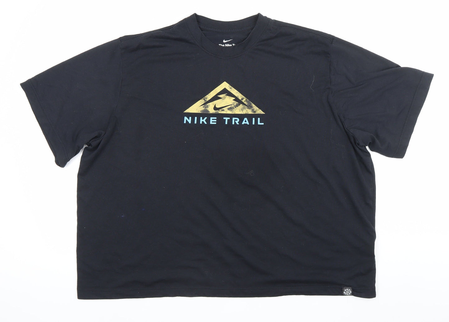 Nike Unisex Black 2XL Dri-Fit Trail Sports T-Shirt