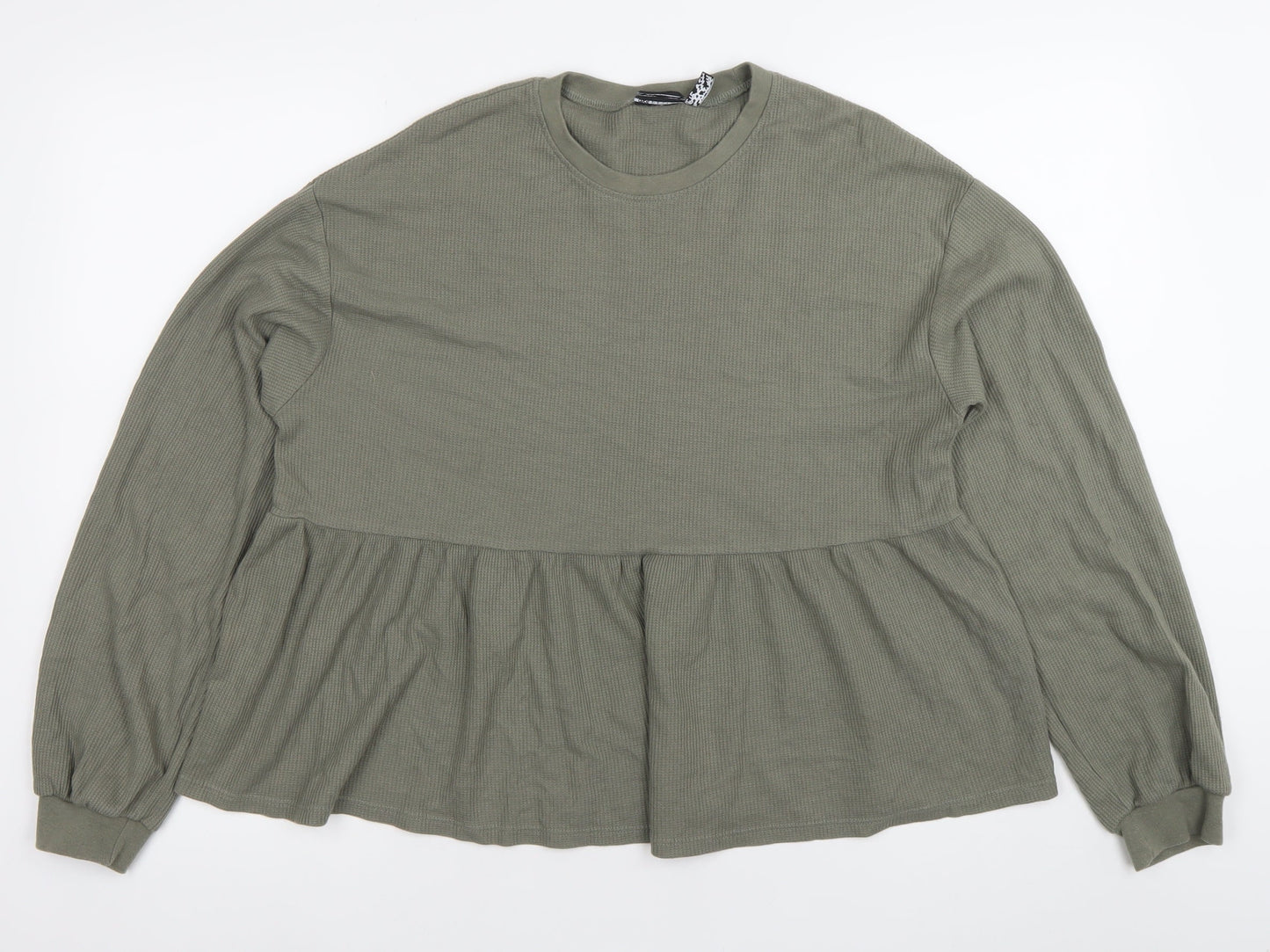 ASOS Women’s Green Long Sleeve Tunic Blouse Size 6 Cotton Blend