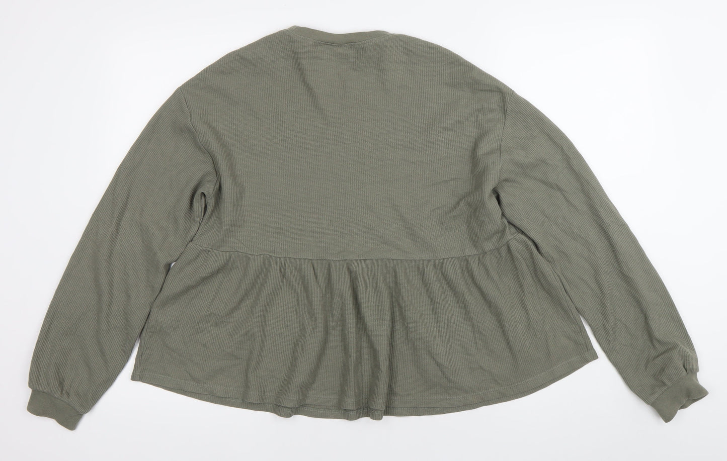 ASOS Women’s Green Long Sleeve Tunic Blouse Size 6 Cotton Blend
