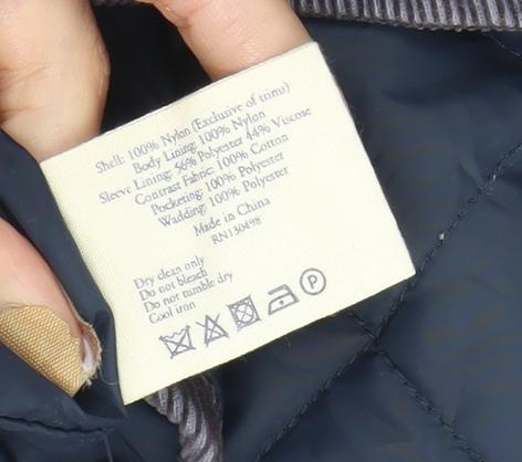 Jack Wills Men's Blue Quilted Jacket Coat S Casual Padded