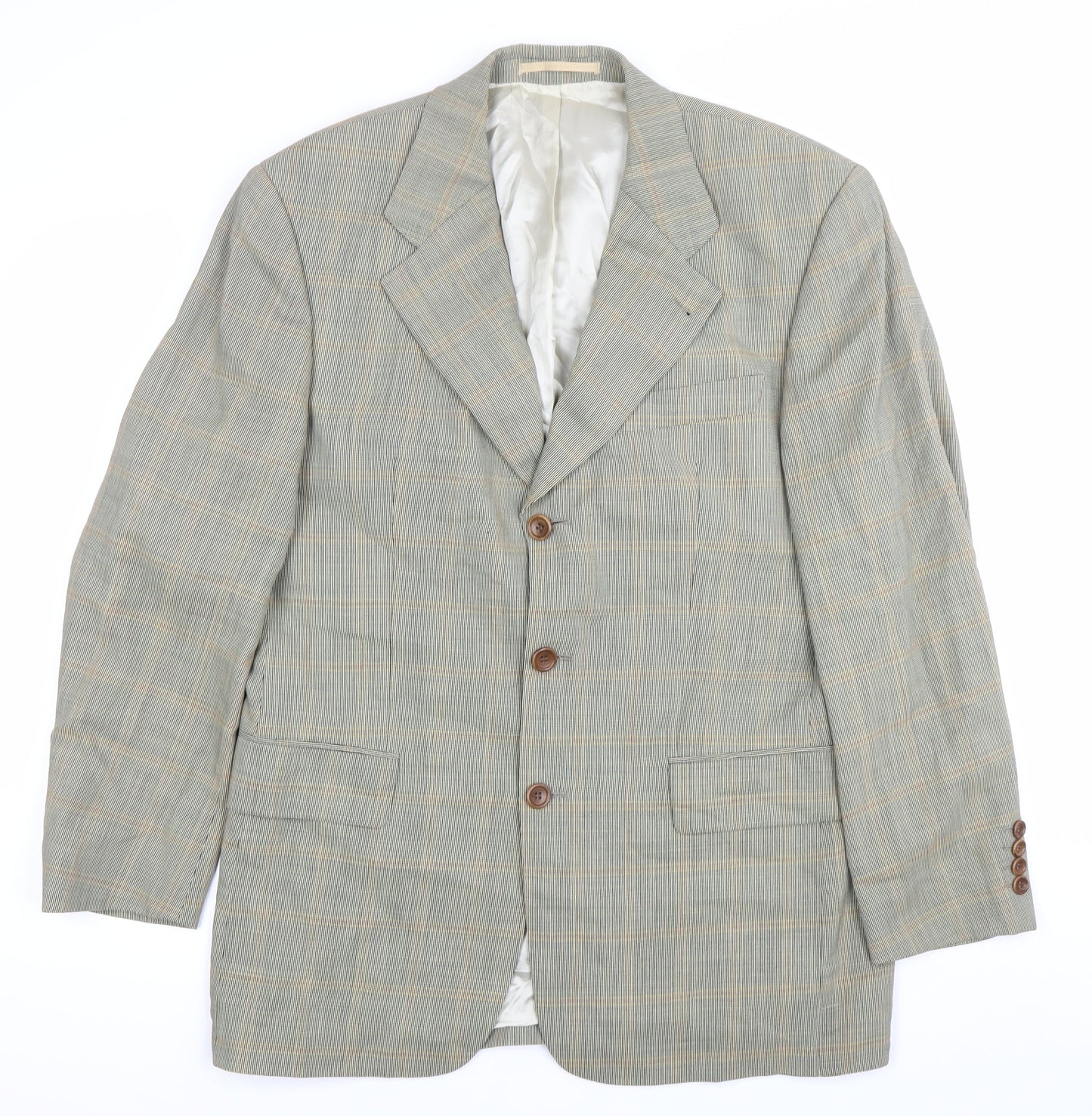 Mens 38 Chest Regular HUGO BOSS Multicoloured Three-Button Blazer
