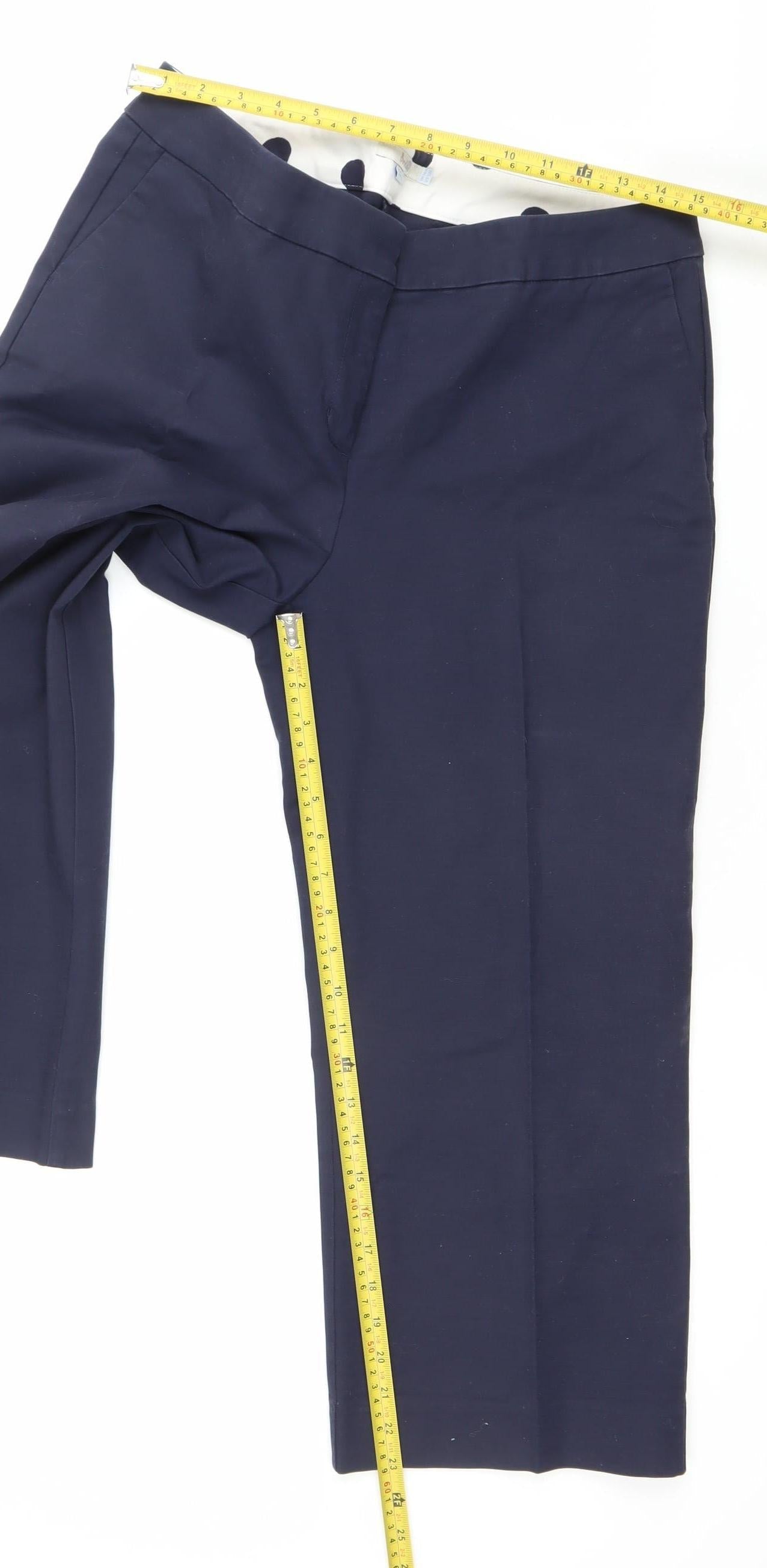 Boden Women Blue Size 16 Regular Stretch Cotton Dress Pants