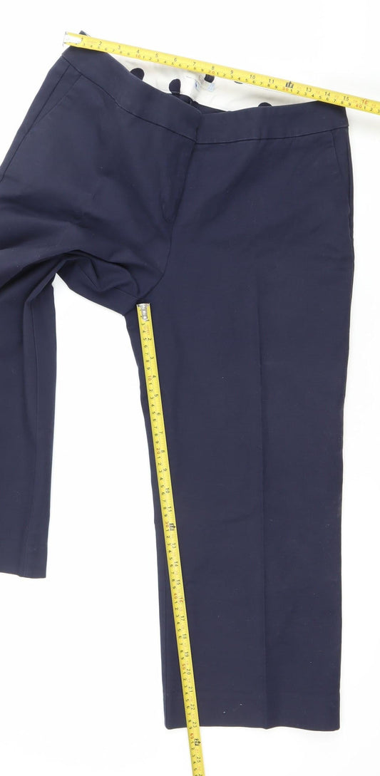 Boden Women Blue Size 16 Regular Stretch Cotton Dress Pants