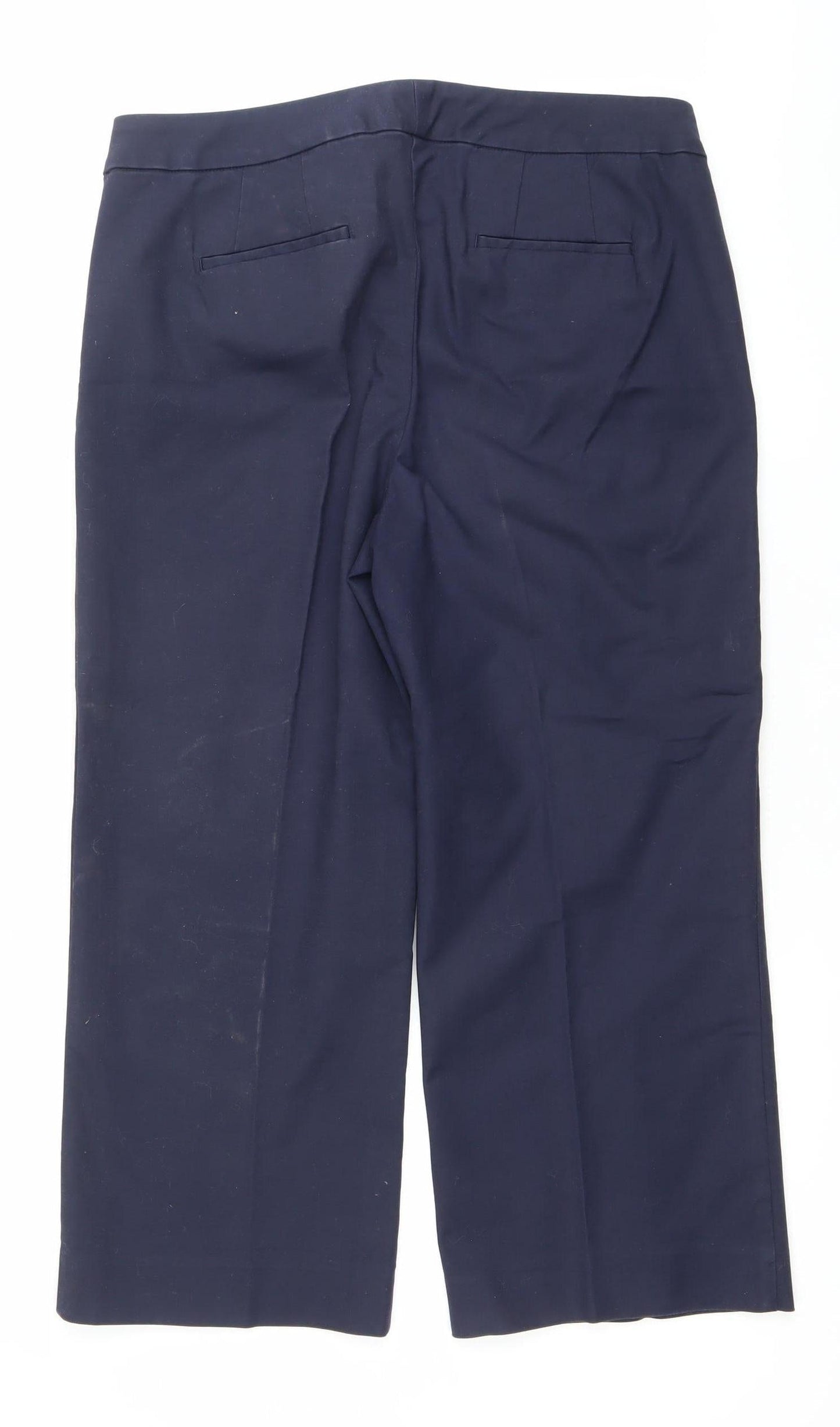 Boden Women Blue Size 16 Regular Stretch Cotton Dress Pants