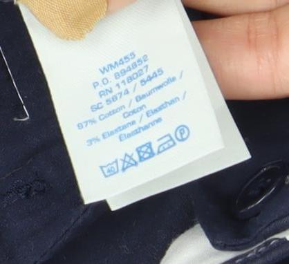 Boden Women Blue Size 16 Regular Stretch Cotton Dress Pants