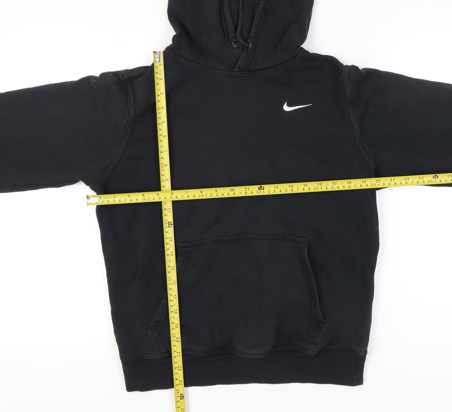 Nike Womens Black Small Pullover Hoodie Sweatshirt Cotton Blend