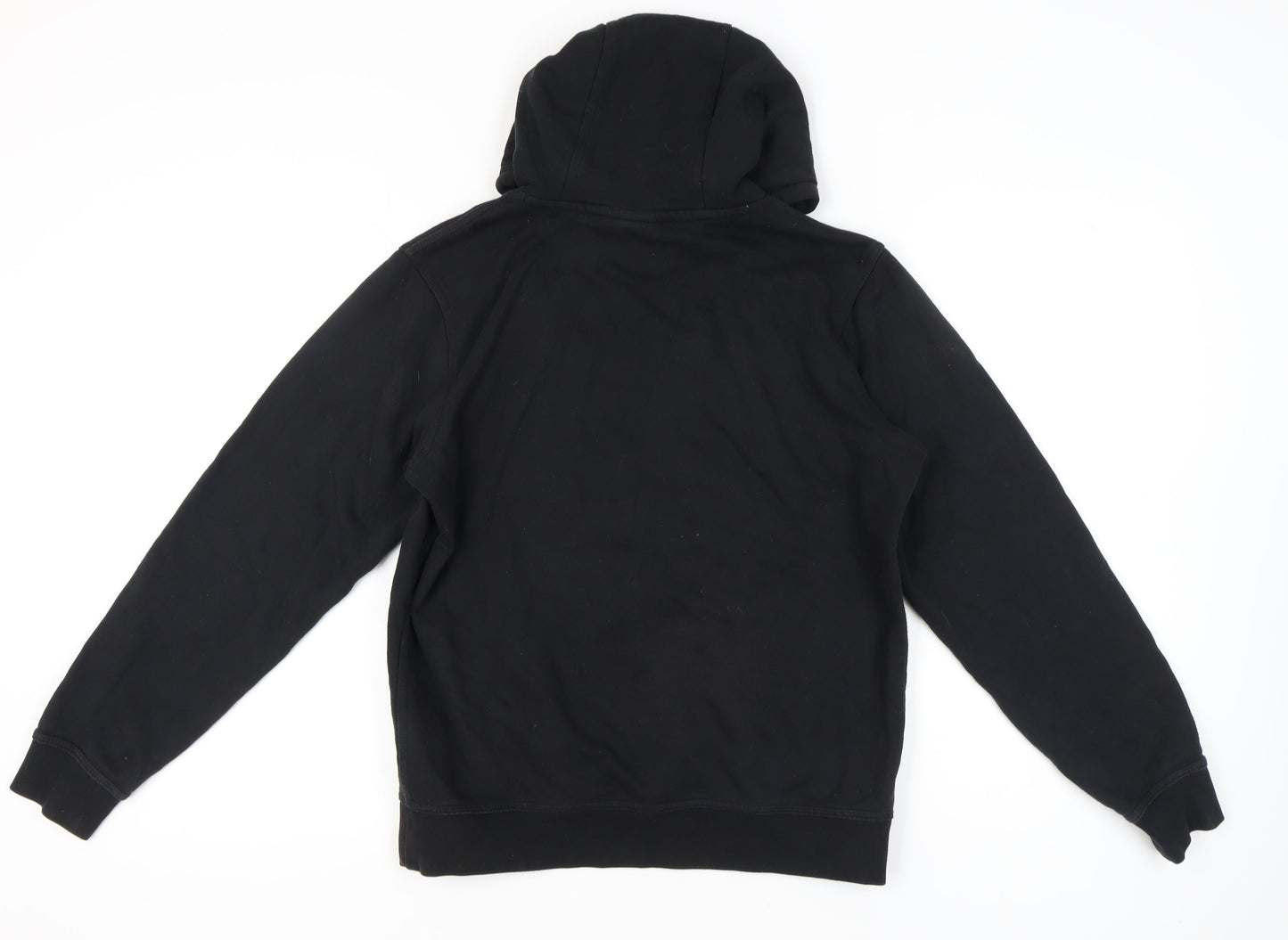 Nike Mens Black Pullover Hoodie M Regular Fit Sports Logo Fleece