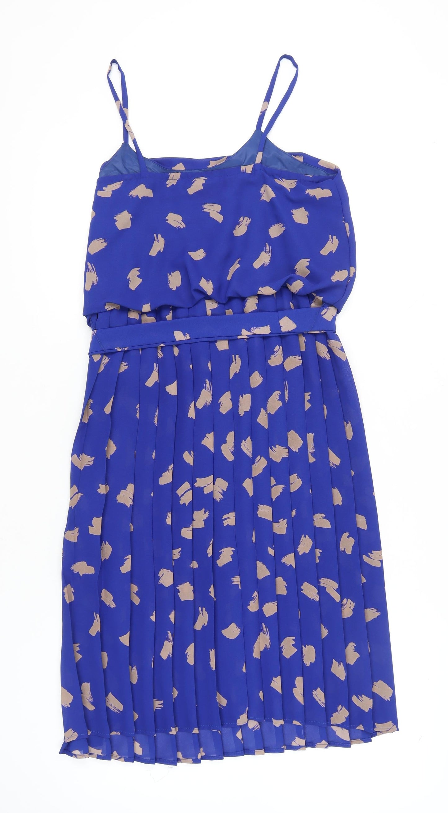 Richards Womens Blue Size 12 Fit & Flare Knee Length Sleeveless Dress