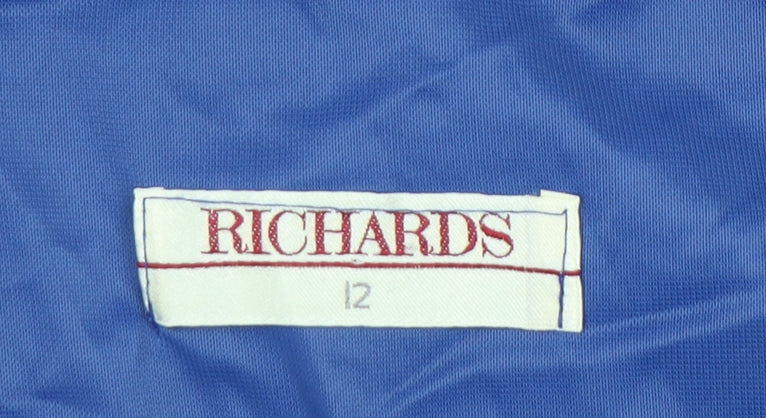 Richards Womens Blue Size 12 Fit & Flare Knee Length Sleeveless Dress