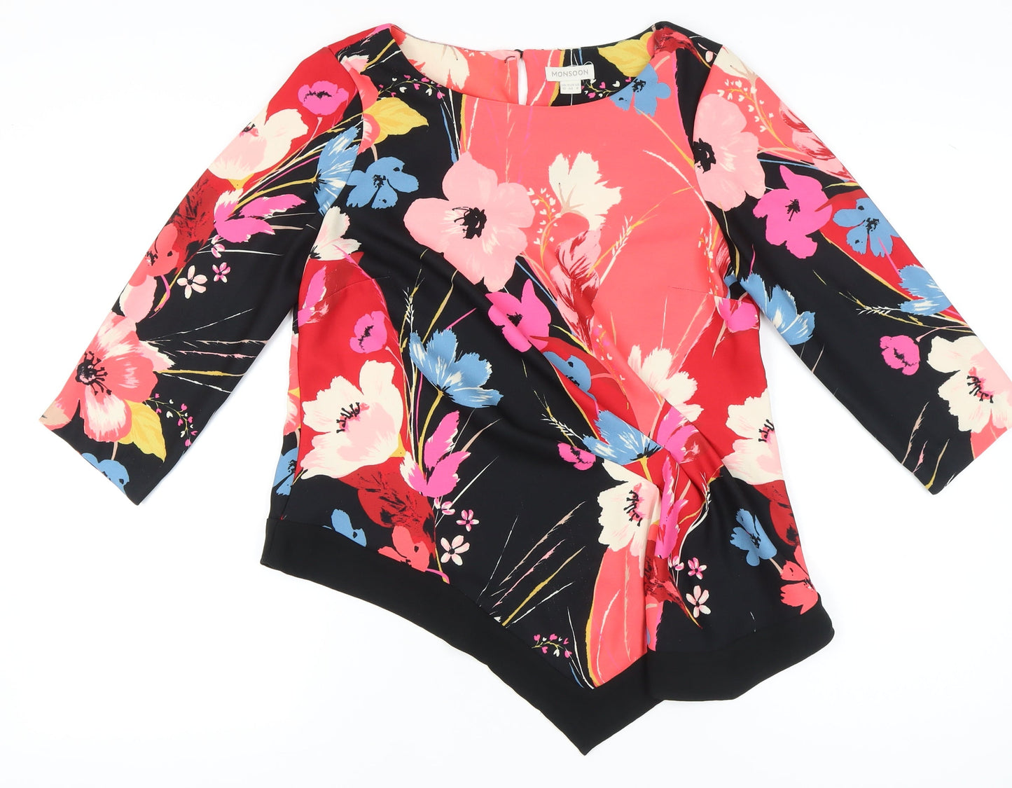 Monsoon Women’s Multicoloured Floral Blouse UK 12 Tunic Style