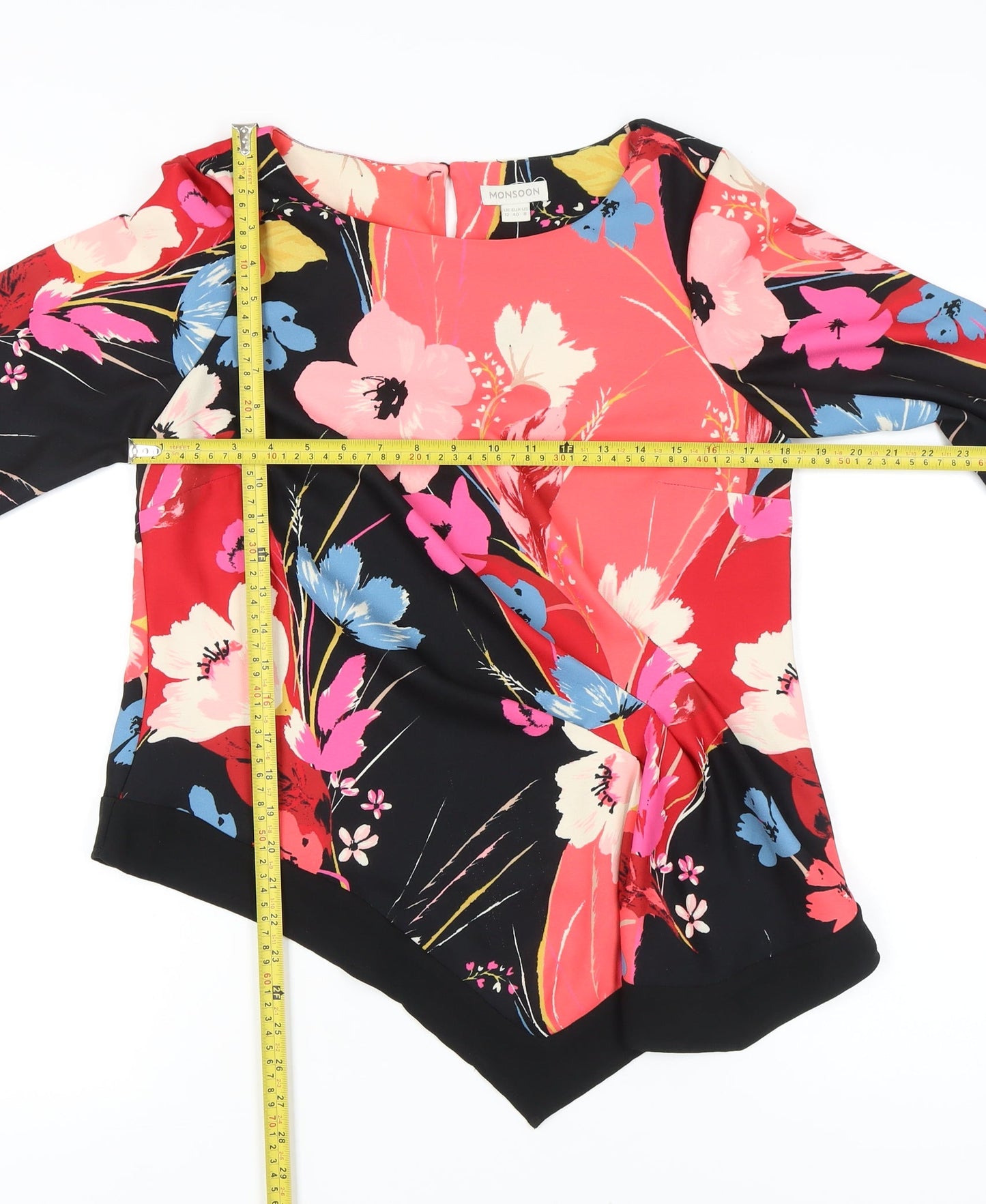 Monsoon Women’s Multicoloured Floral Blouse UK 12 Tunic Style