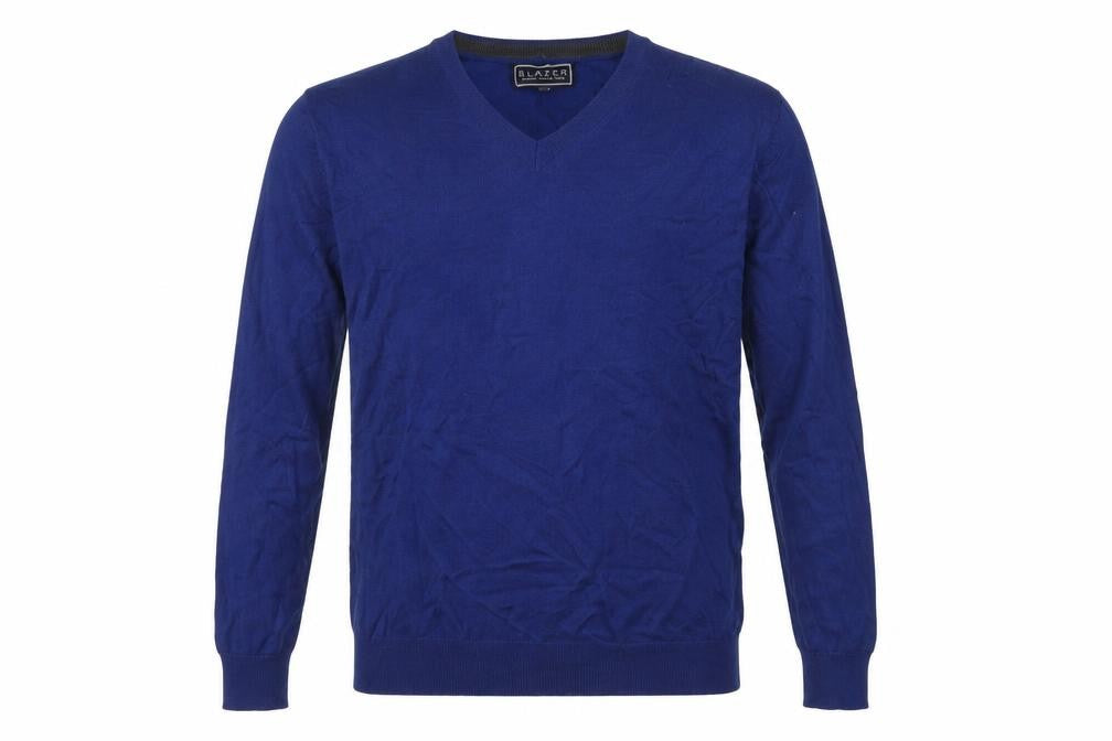 Blazer Men's Blue XL V-Neck Wool Blend Pullover Jumper