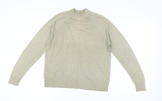 St Michael Women's Beige Size 14 Mock Neck Acrylic Jumper