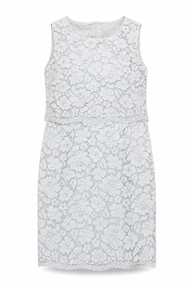Marks and Spencer Women’s Grey Lace Sheath Dress Size 10 Knee Length