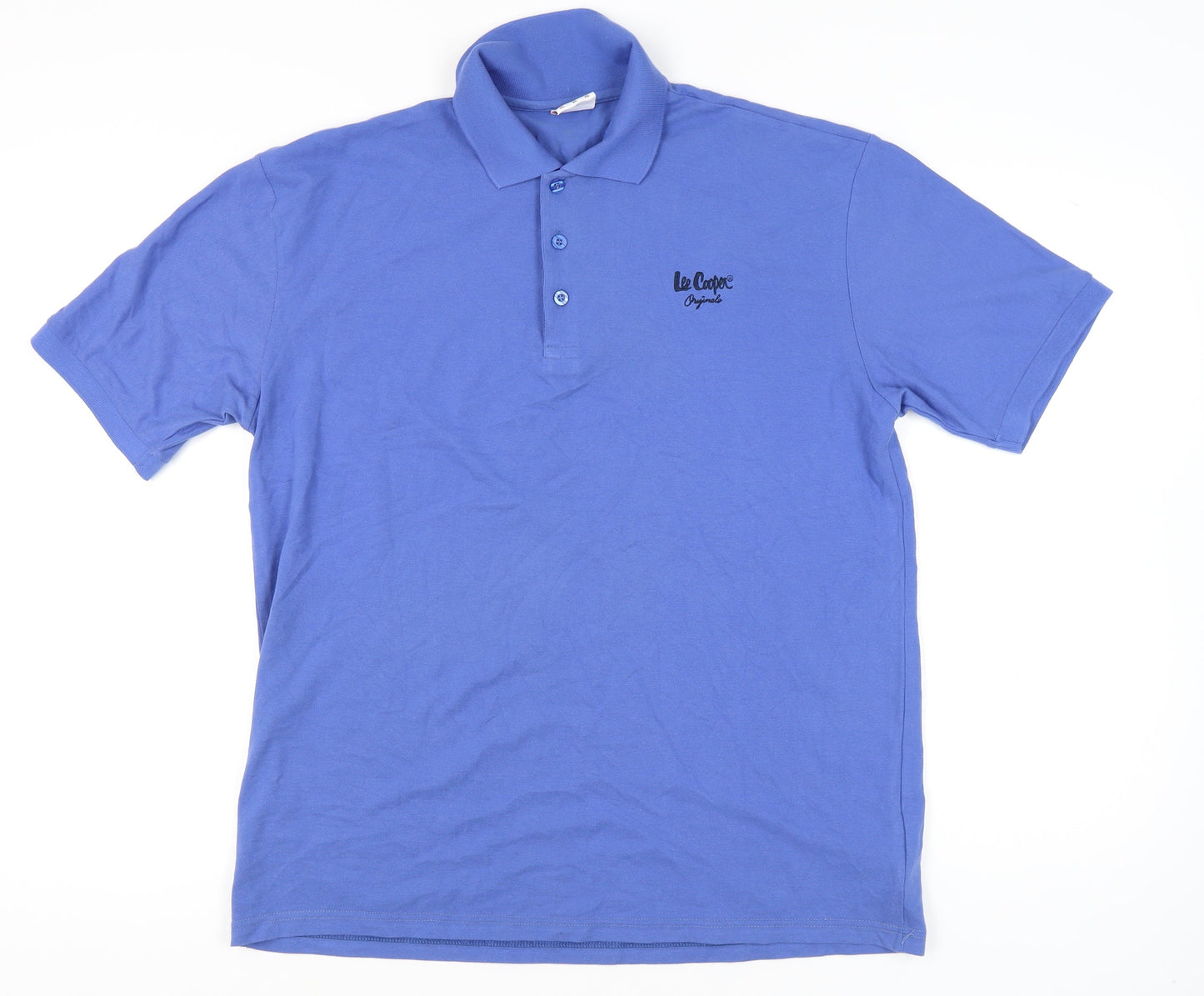 Lee Cooper Men’s Blue XL Polo Shirt Cotton Classic Casual