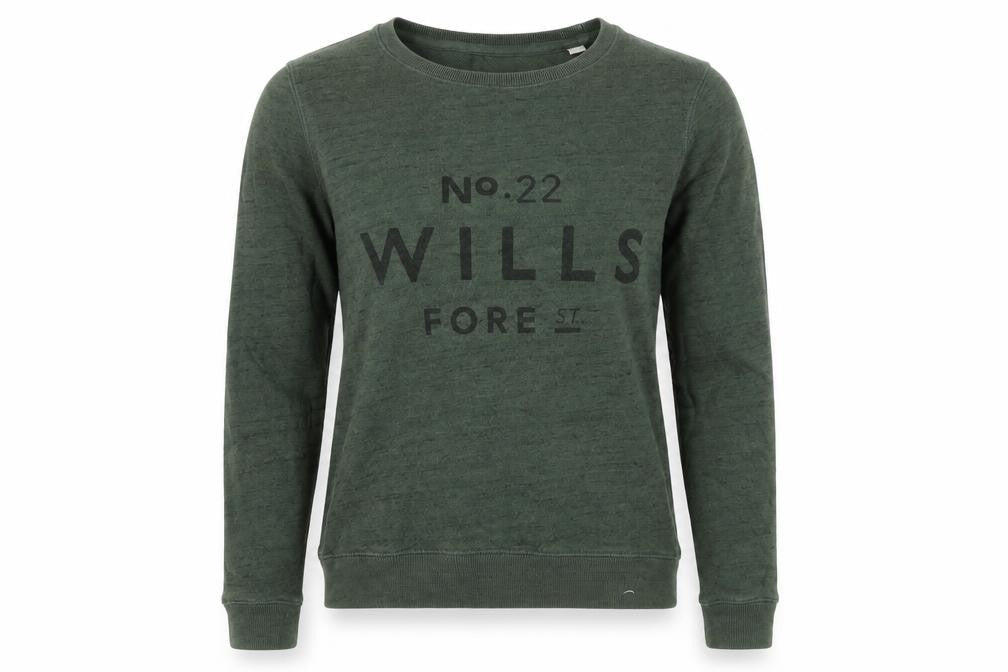 Womens UK 8 Regular Jack Wills Green Pullover Sweatshirt