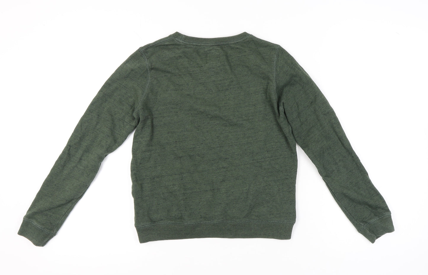 Jack Wills Womens Green UK 8 Cotton Logo Sweatshirt Pullover