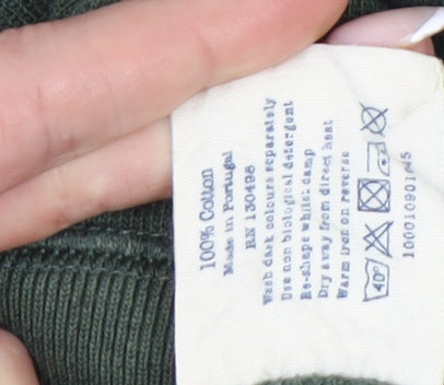 Jack Wills Womens Green UK 8 Cotton Logo Sweatshirt Pullover