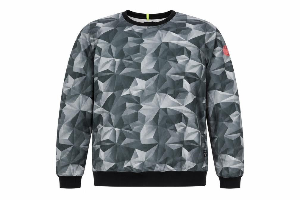 Replay Mens Grey Graphic Geometric Pullover Sweatshirt 2XL