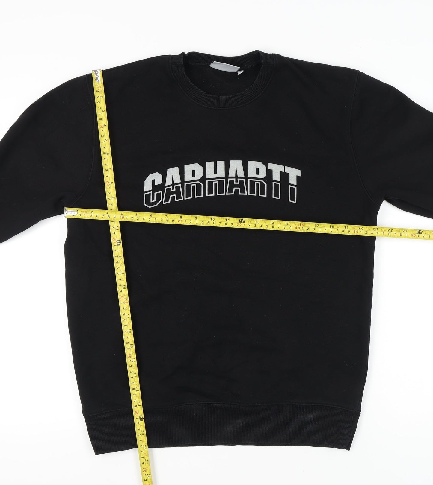 Carhartt Mens Black M Pullover Sweatshirt Crew Neck Logo