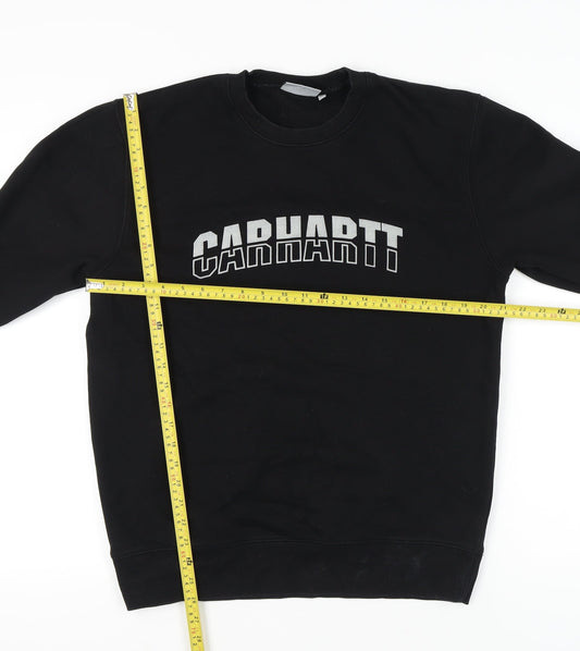 Carhartt Mens Black M Pullover Sweatshirt Crew Neck Logo