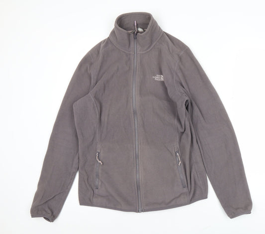 The North Face Womens Grey Fleece Full Zip Jacket Size L