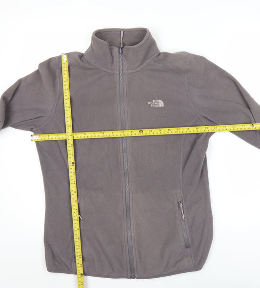 The North Face Womens Grey Fleece Full Zip Jacket Size L