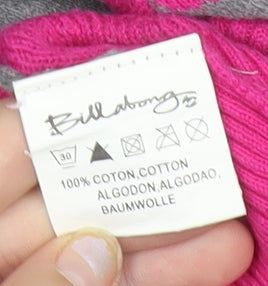 Billabong Girls Grey Pink Polka Dot Pullover Hoodie - Size 16 Years