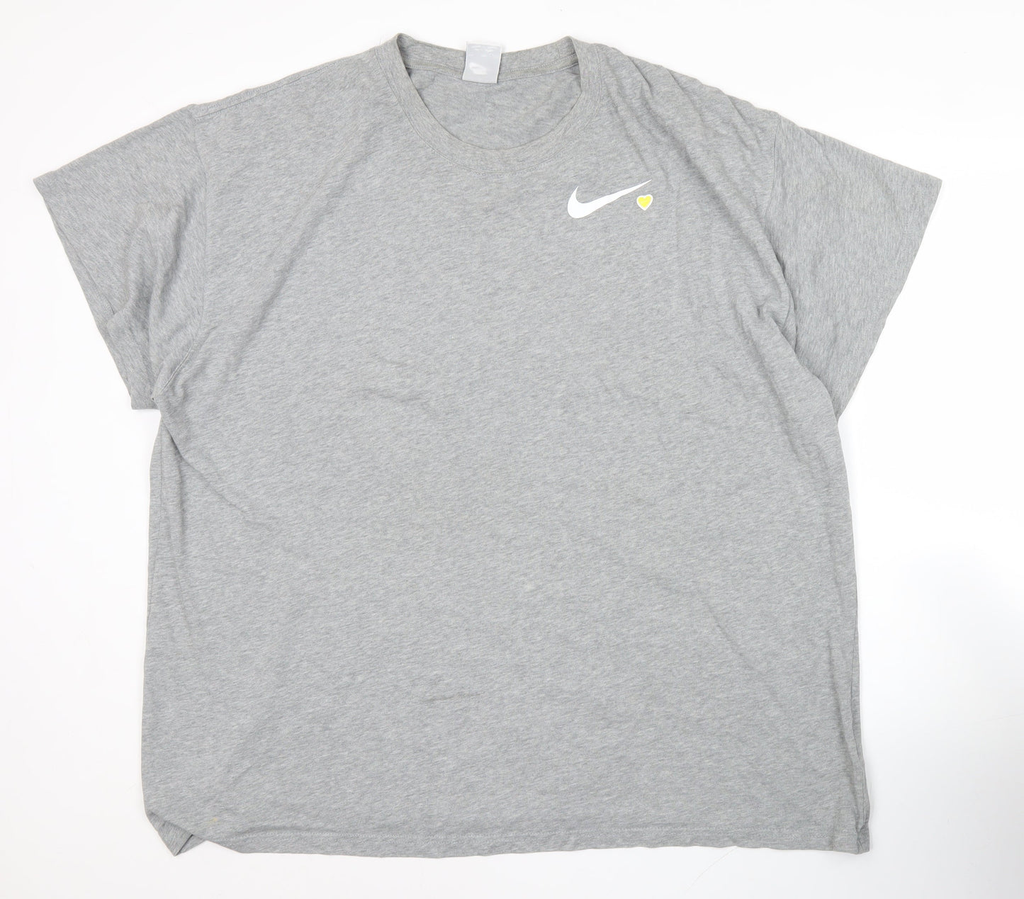 Nike Mens Grey 2XL Short Sleeve Crew Neck Cotton T-Shirt