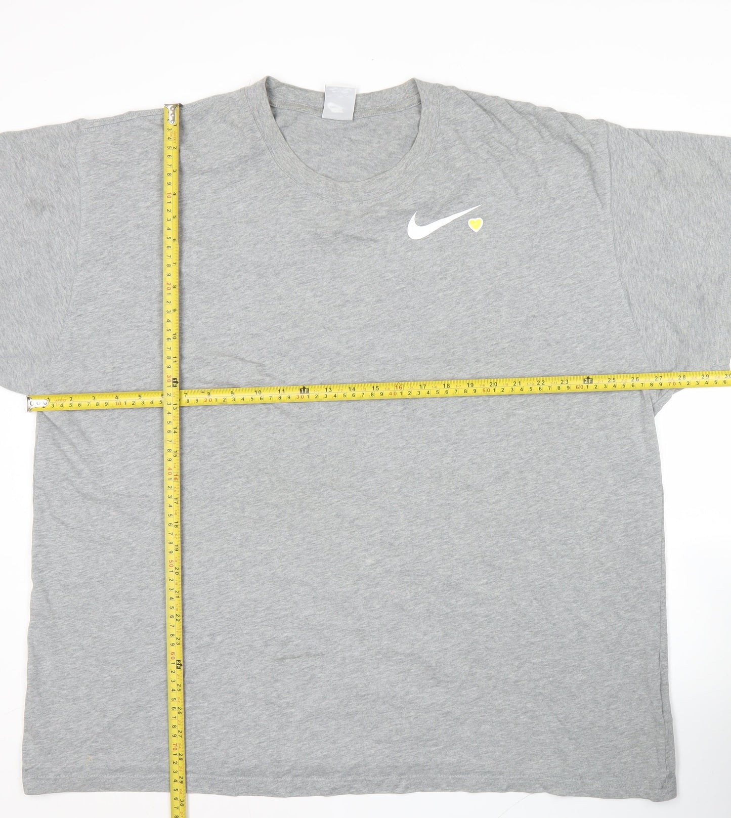 Nike Mens Grey 2XL Short Sleeve Crew Neck Cotton T-Shirt