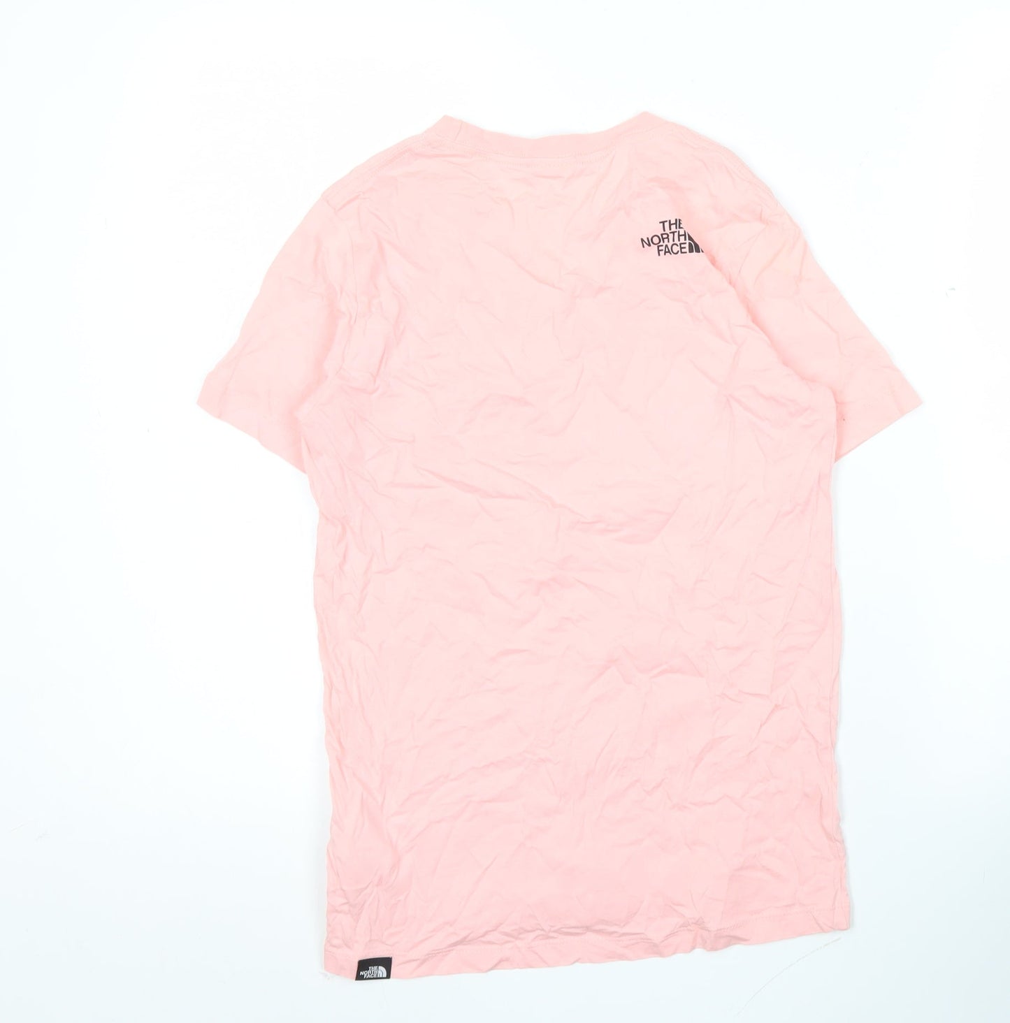 The North Face Girls Pink Logo T-Shirt L Short Sleeve Crew Neck Cotton