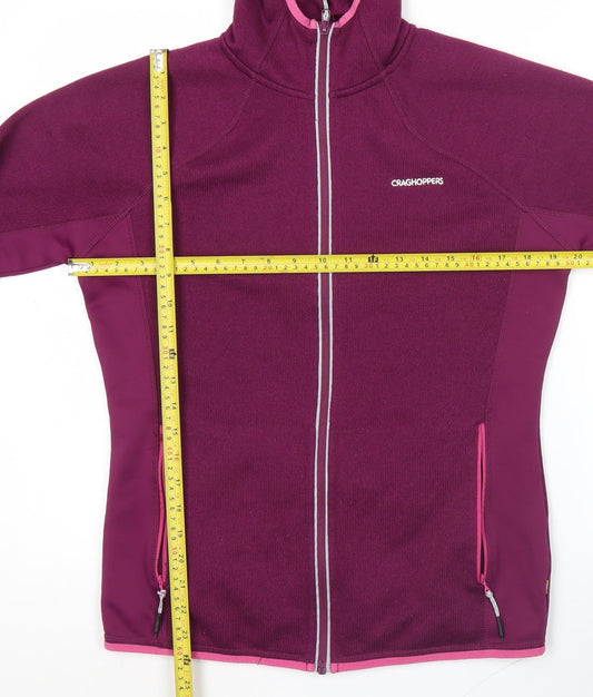 Craghoppers Womens Purple Full Zip Hoodie Jacket UK 12 Regular Fit