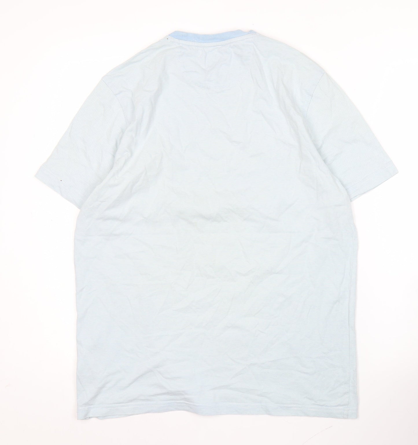 Farah Men’s Blue M Striped Cotton Crew Neck T-Shirt