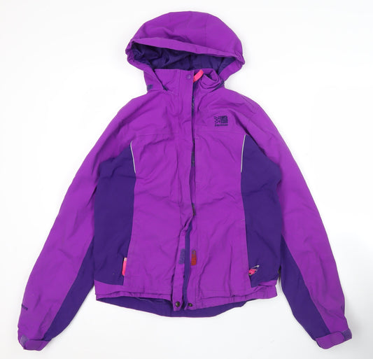 Karrimor Girls Purple Ski Jacket 13 Years 158cm Waterproof Hooded Winter Coat