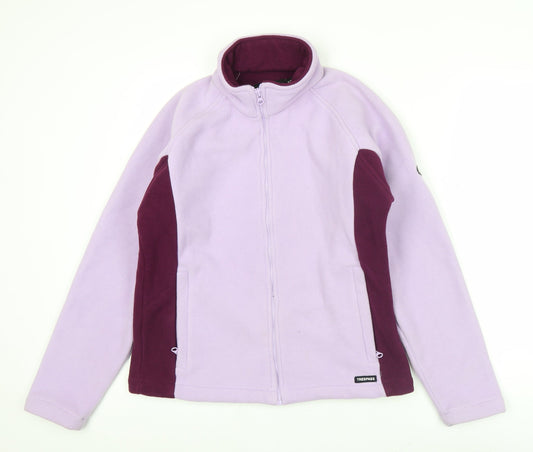 Trespass Womens Purple Fleece Jacket Size 12 Full Zip Lightweight