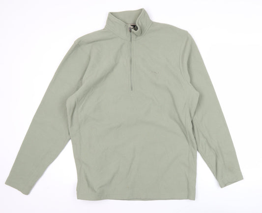 Rohan Mens Green M Fleece 1/4 Zip Pullover Sweatshirt Outdoor Hiking
