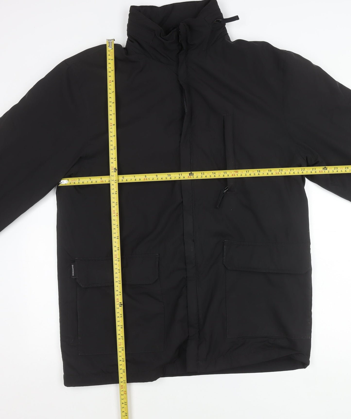 Dannimac Men's Black Polyester Parka Jacket Size S Hooded